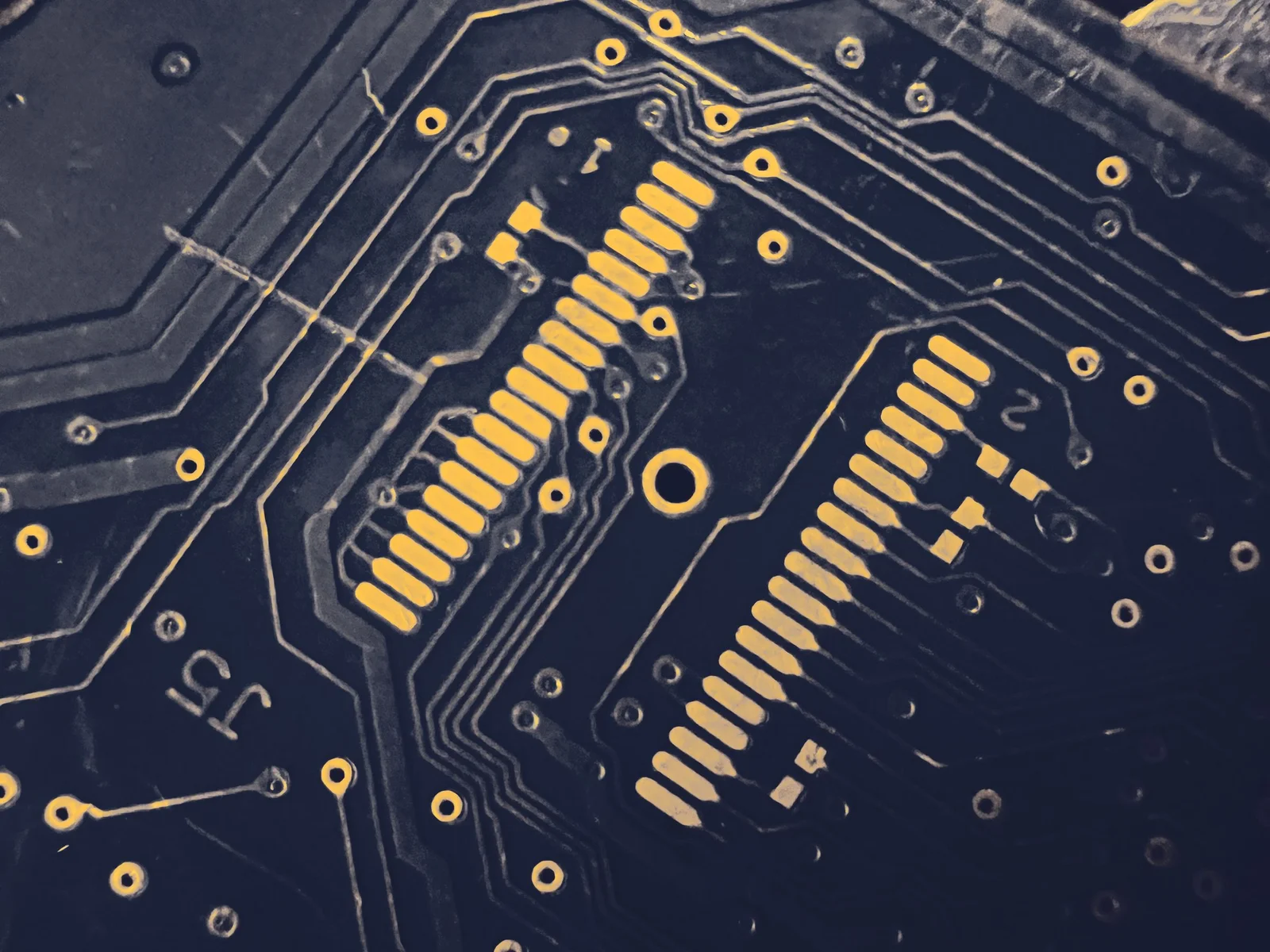 Detalhe de um circuito eletrônico
